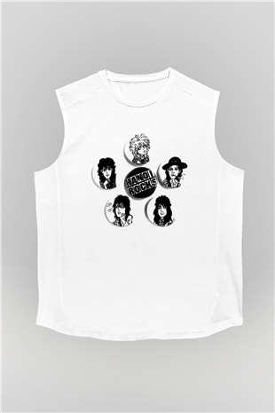 Hanoi Rocks Beyaz Unisex Kolsuz Tişört