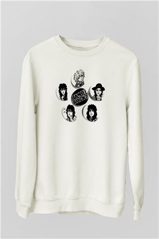 Hanoi Rocks Beyaz Unisex Sweatshirt