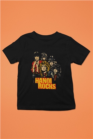 Hanoi Rocks Siyah Unisex Çocuk Tişört