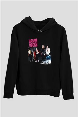 Hanoi Rocks Siyah Unisex Hoodie
