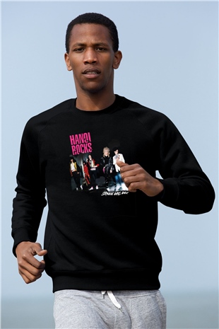 Hanoi Rocks Siyah Unisex Sweatshirt