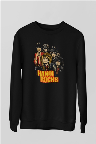 Hanoi Rocks Siyah Unisex Sweatshirt