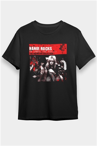Hanoi Rocks Siyah Unisex Tişört T-Shirt - TişörtFabrikası
