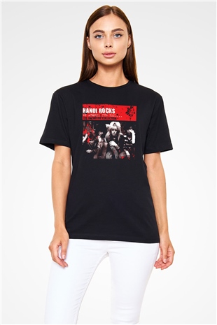 Hanoi Rocks Siyah Unisex Tişört T-Shirt - TişörtFabrikası