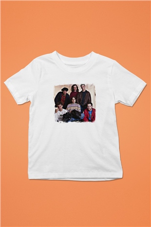 Happy Mondays Baskılı Unisex Beyaz Çocuk Tişört