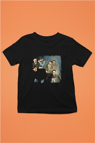 Happy Mondays Baskılı Unisex Siyah Çocuk Tişört
