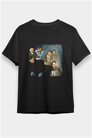 Happy Mondays Baskılı Unisex Siyah Tişört