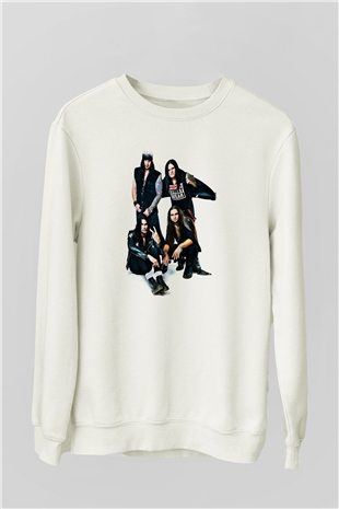 Hardcore Superstar Baskılı Unisex Beyaz Sweatshirt