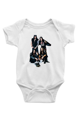 Hardcore Superstar Baskılı Unisex Beyaz Bebek Body - Zıbın