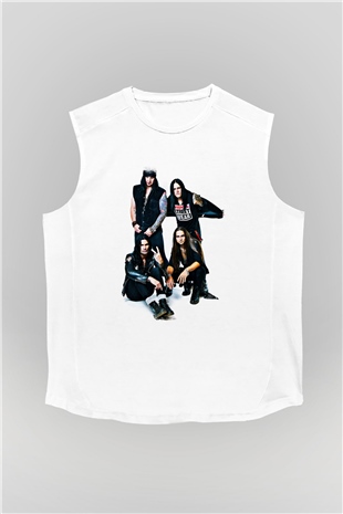 Hardcore Superstar Baskılı Unisex Beyaz Kolsuz Tişört