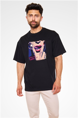 Hardcore Superstar Baskılı Unisex Siyah Oversize Tişört