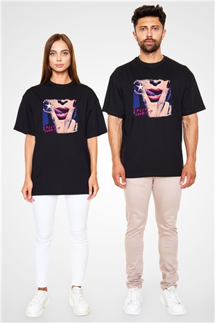Hardcore Superstar Baskılı Unisex Siyah Oversize Tişört