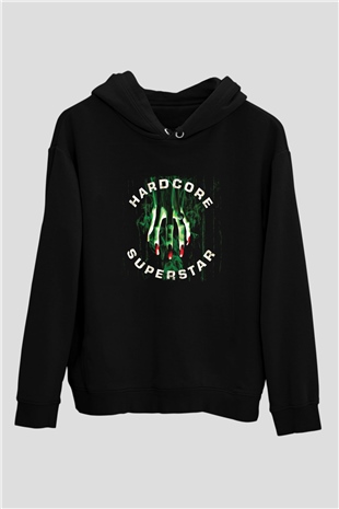 Hardcore Superstar Baskılı Unisex Siyah Hoodie