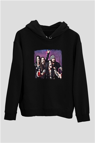 Hardcore Superstar Baskılı Unisex Siyah Hoodie