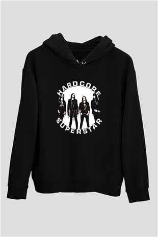 Hardcore Superstar Baskılı Unisex Siyah Hoodie