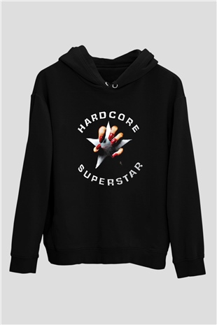 Hardcore Superstar Baskılı Unisex Siyah Hoodie