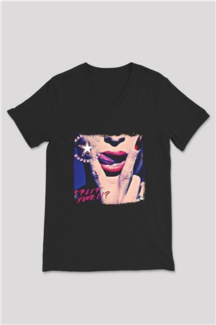 Hardcore Superstar Baskılı Unisex Siyah V Yaka Tişört