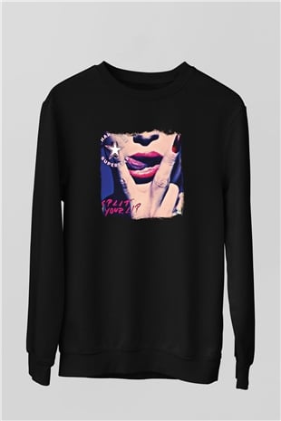 Hardcore Superstar Baskılı Unisex Siyah Sweatshirt