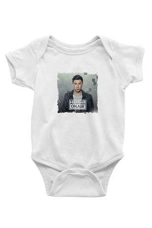Hardwell Baskılı Beyaz Bebek Body - Zıbın