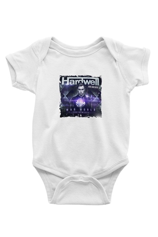 Hardwell Baskılı Beyaz Bebek Body - Zıbın