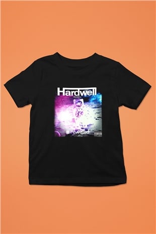 Hardwell Baskılı Siyah Unisex Çocuk Tişört