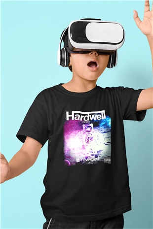 Hardwell Baskılı Siyah Unisex Çocuk Tişört