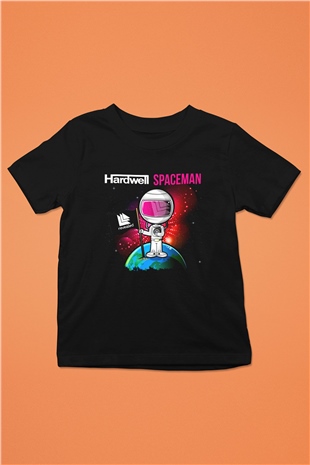 Hardwell Baskılı Siyah Unisex Çocuk Tişört