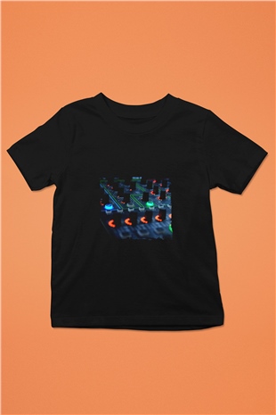 Hardwell Baskılı Unisex Siyah Çocuk Tişört