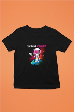 Hardwell Baskılı Unisex Siyah Çocuk Tişört
