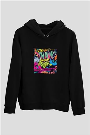 Hardwell Baskılı Unisex Siyah Hoodie