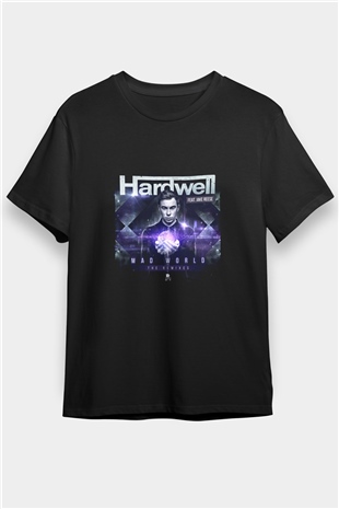 Hardwell Baskılı Unisex Siyah Tişört