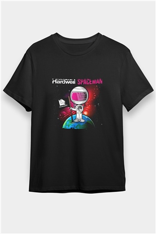Hardwell Baskılı Unisex Siyah Tişört