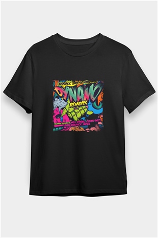 Hardwell Baskılı Unisex Siyah Tişört