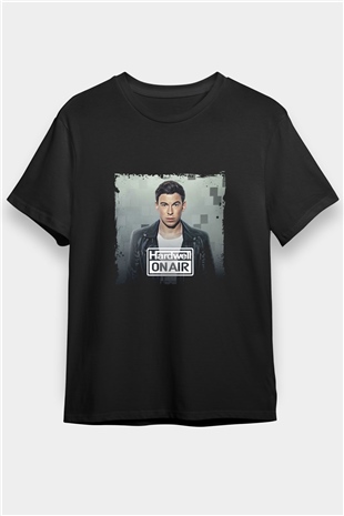 Hardwell Baskılı Unisex Siyah Tişört