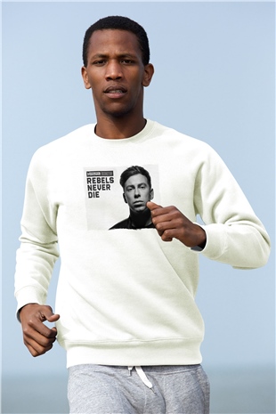 Hardwell Beyaz Unisex Sweatshirt