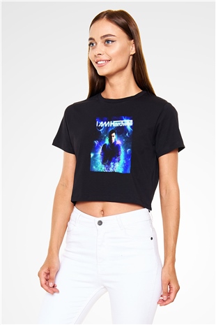 Hardwell Siyah  Crop Top Tişört