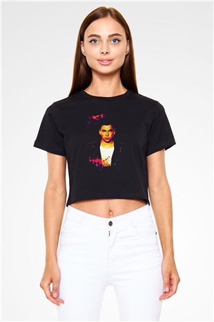 Hardwell Siyah  Crop Top Tişört