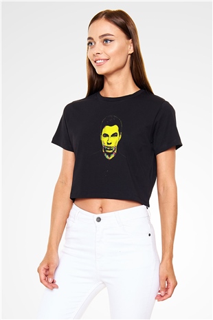 Hardwell Siyah  Crop Top Tişört