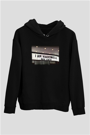 Hardwell Siyah Unisex Hoodie
