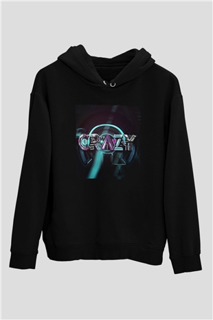 Hardwell Siyah Unisex Kapüşonlu Sweatshirt