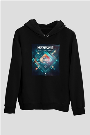 Hardwell Siyah Unisex Kapüşonlu Sweatshirt