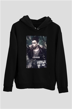 Hardwell Siyah Unisex Kapüşonlu Sweatshirt