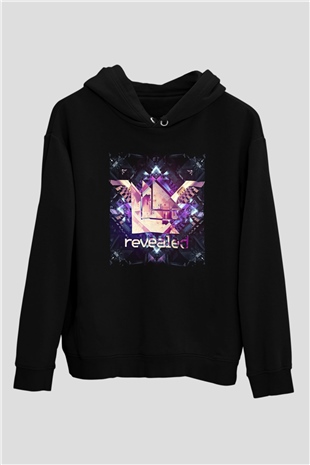 Hardwell Siyah Unisex Kapüşonlu Sweatshirt