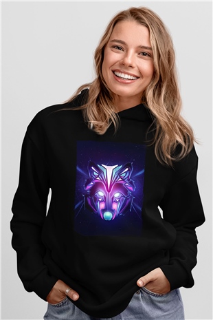 Hardwell Siyah Unisex Kapüşonlu Sweatshirt