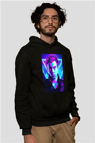 Hardwell Siyah Unisex Kapüşonlu Sweatshirt