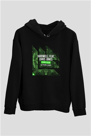 Hardwell Siyah Unisex Kapüşonlu Sweatshirt