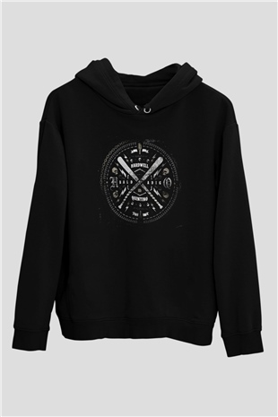 Hardwell Siyah Unisex Kapüşonlu Sweatshirt