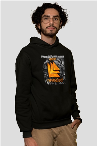 Hardwell Siyah Unisex Kapüşonlu Sweatshirt