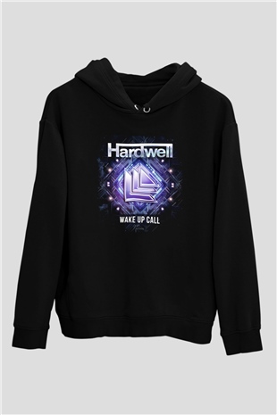Hardwell Siyah Unisex Kapüşonlu Sweatshirt