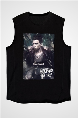 Hardwell Siyah Unisex Kolsuz Tişört